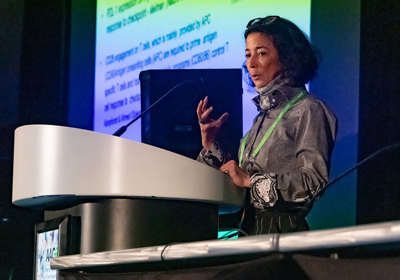 Dr. Miriam Merad at AACR22. Photo by Arthur Brodsky