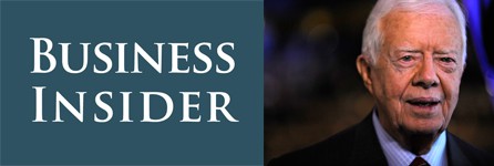 Jimmy Carter with the Business Insider logo