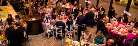 Through the Kitchen 2015 guests at decorated tables