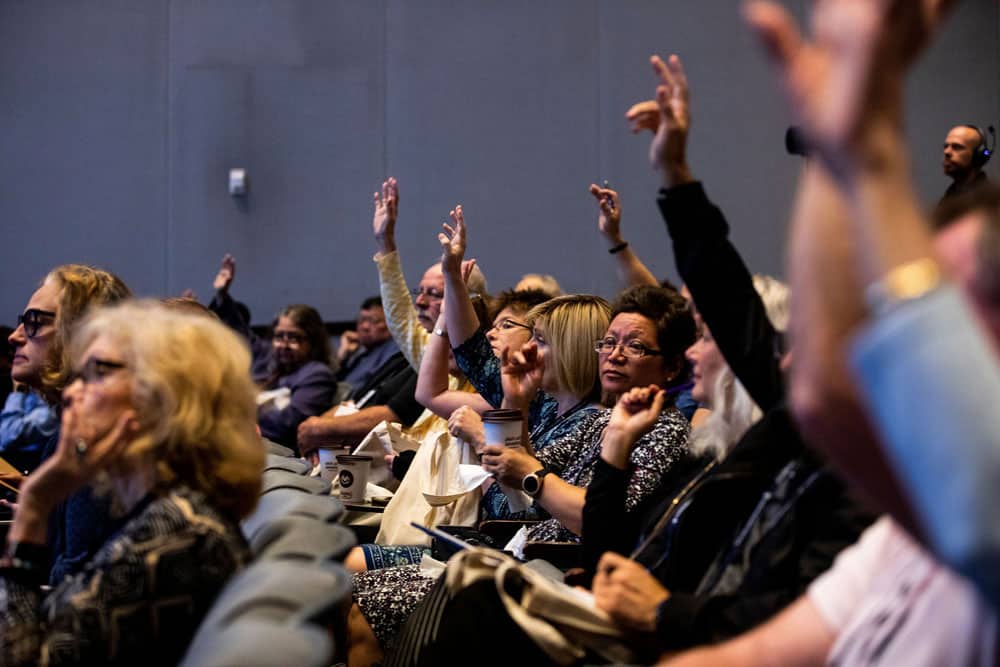 Attendees at the Cancer Research Institute Immunotherapy Patient Summit in New York City. Photo by Hannah Cohen.