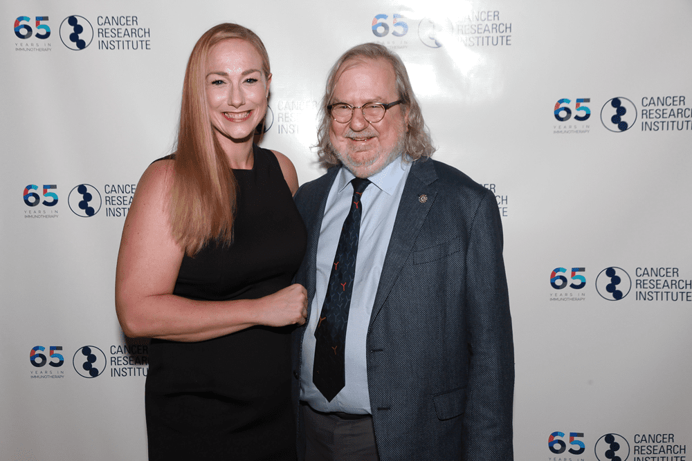 Sharon Belvin and Dr. James Allison at CRI 2018 Awards Gala