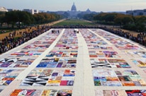 AIDS quilt shown in Washington, D.C.