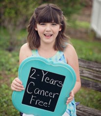 Emily Whitehead celebrating 2 years being cancer free