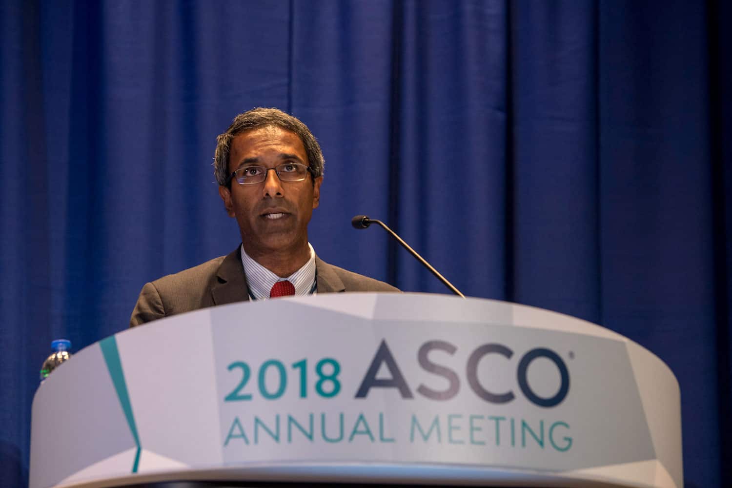 Joshua Mammen speaking at ASCO18