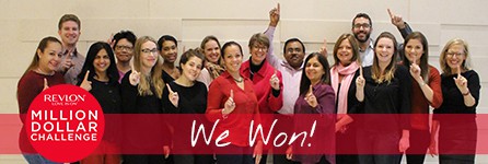 Cancer Research Institute's staff celebrating first place