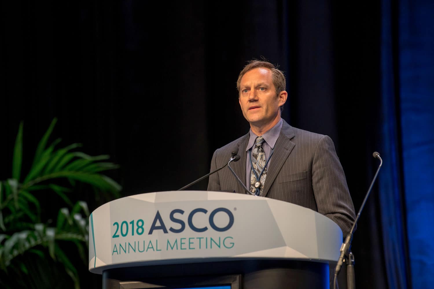 Robert Jotte speaking at ASCO18