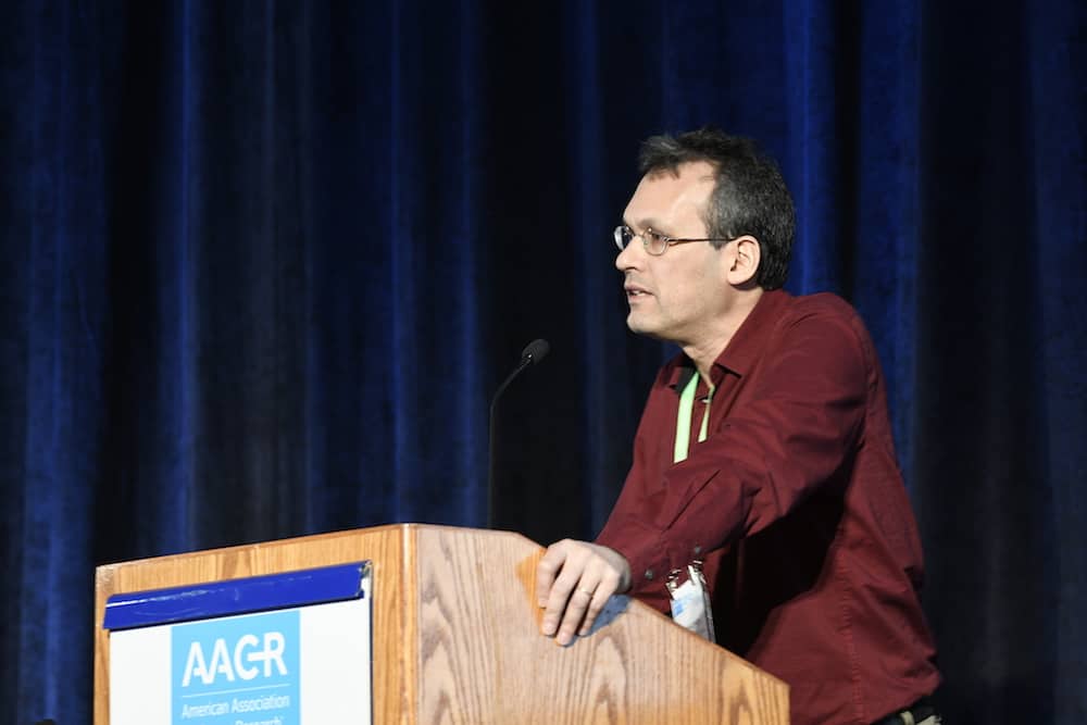 Nir Hacohen speaking at AACR18