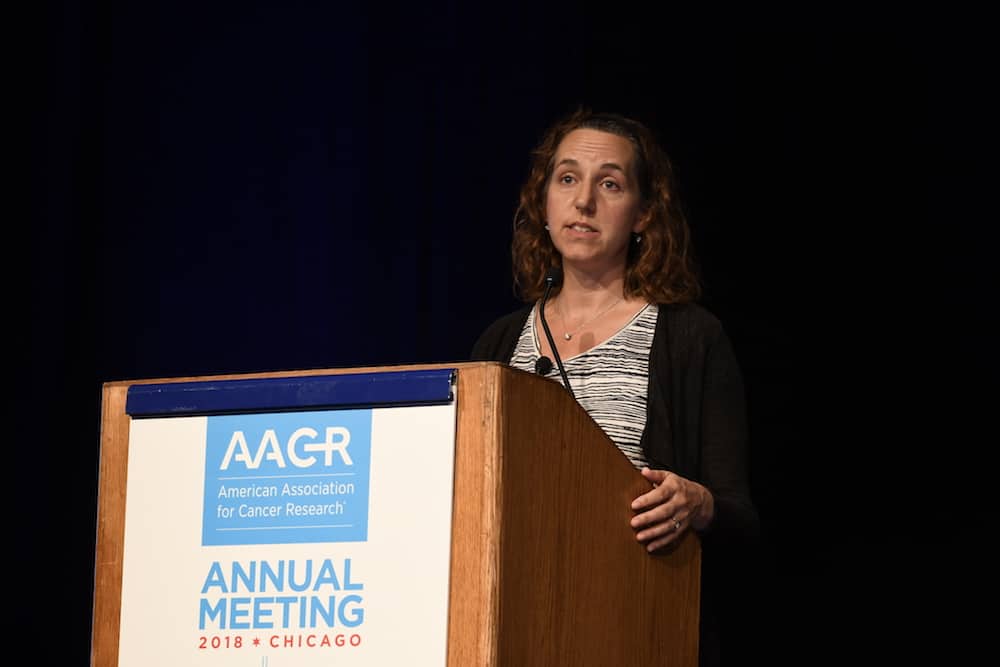 Susan Kaech speaking at AACR18