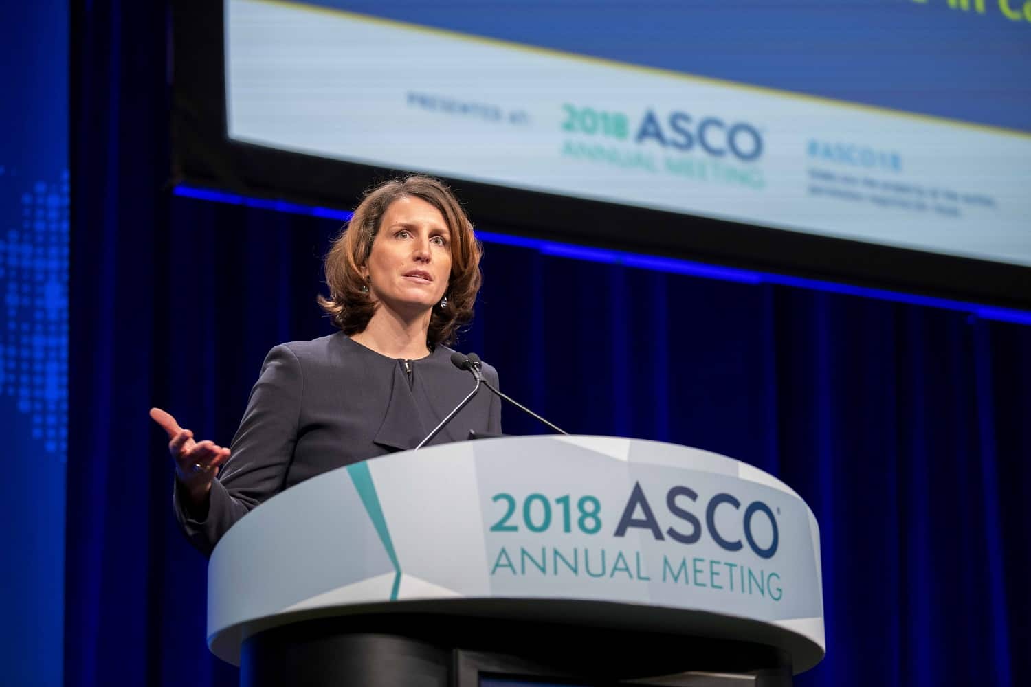 Laurence Albiges speaking at ASCO18