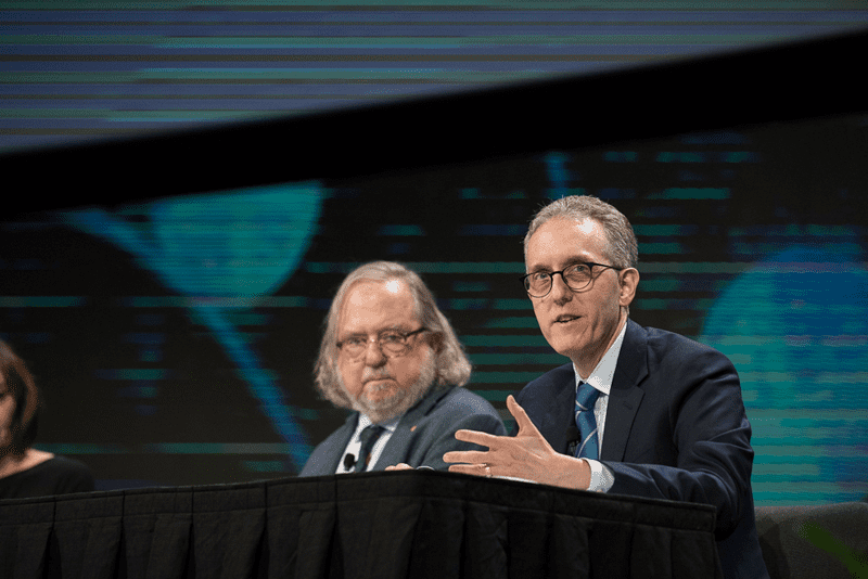 Drs. James Allison and Jedd Wolchok, two pioneers in CTLA-4 blockade therapy, speaking at AACR19.