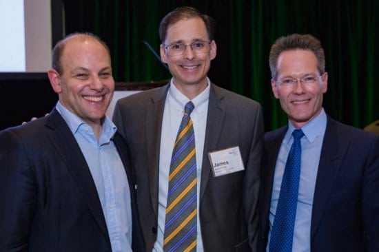 From L to R: Drs. Andrew Baum, James Gulley, and Axel Hoos at last year's IO360 conference.