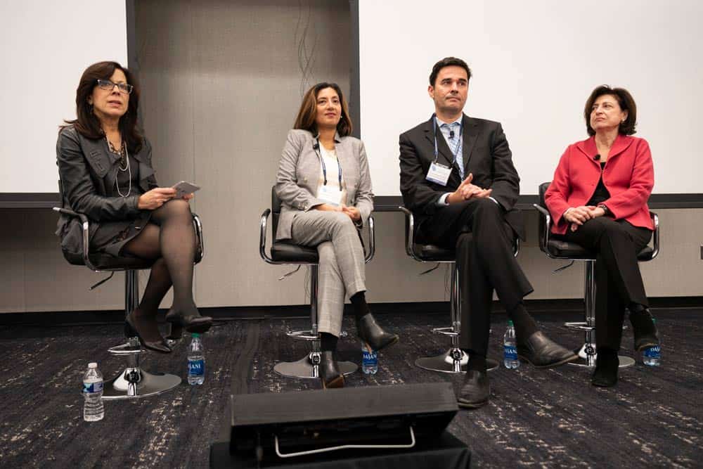 ​Immunotherapy Research Updates Panel: Drs. Elizabeth Jaffee (moderator), Ranee Mehra, Marijo Bilusic, and Suzanne Topalian. Photo by Melissa Lyttle