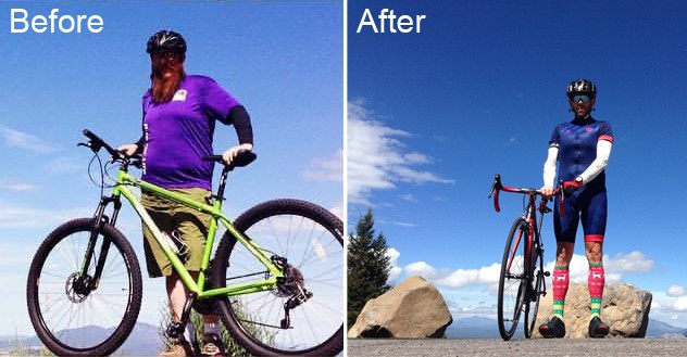 Brian Before and After He Started Cycling