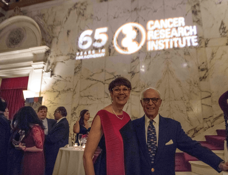 Jill O’Donnell-Tormey, PhD, and Jacques C. Nordeman at 2018 CRI Awards Gala. Photo by Arthur Brodsky