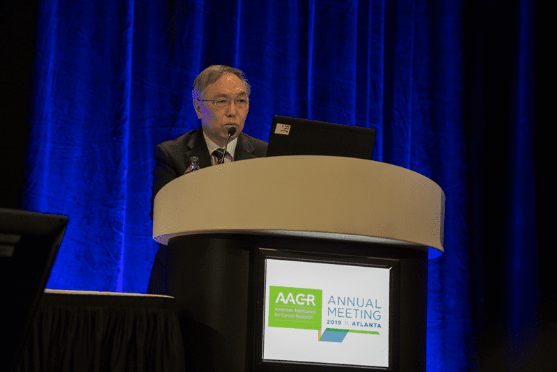 Hyun Cheol Chung, MD, PhD, of Yonsei University, presents results from  the Keynote-028 and Keynote-158 trials at AACR19.