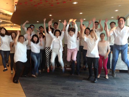 Merck MSD Taipei jumps and wears white for White Out Cancer Day 2015