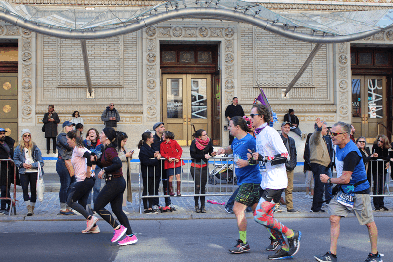 Wesley Elford running at the 2018 NYC Marathon.