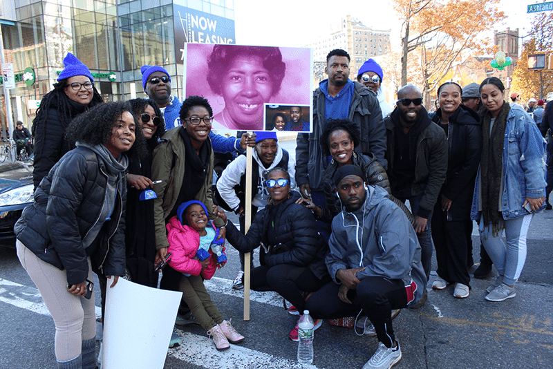 Zea McKenzie's Family cheering her on at 2018 NYC Marathon