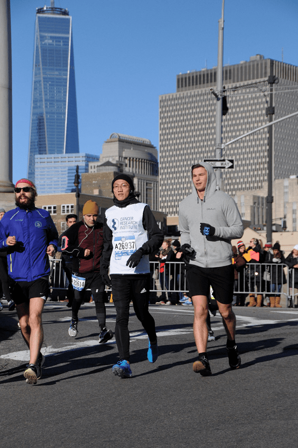 Jimmy Cheung runs the 2018 NYC Half Marathon.
