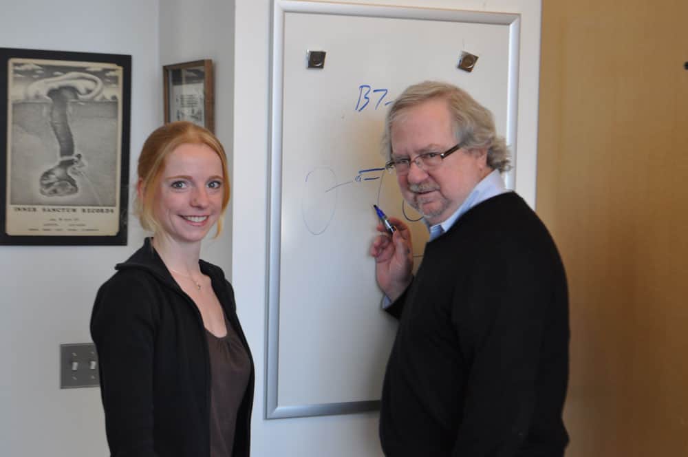 Katharina Kreymborg, PhD as a CRI postdoctoral fellow wth her sponsor Dr. James Allison