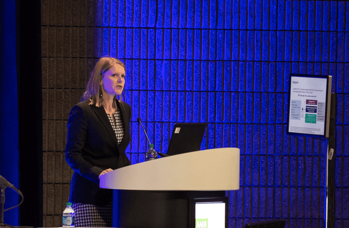 Solange Peters, MD, PhD, of the University of Lausanne, discusses the phase III MYSTIC trial at AACR19.