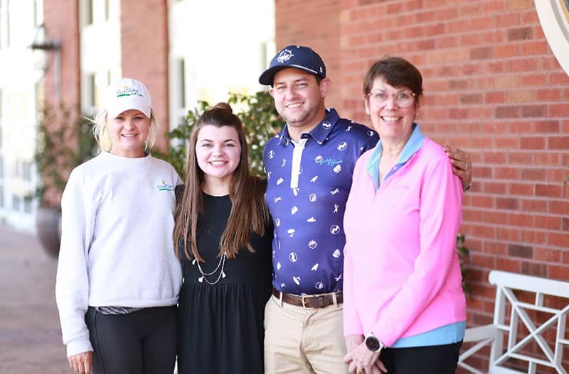 Leah Royall, Rob Royall, Jill O'Donnell-Tormey at Birdies & Brews