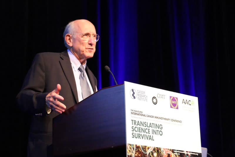 Steven A. Rosenberg, MD, PhD, at inaugural CICON in 2015