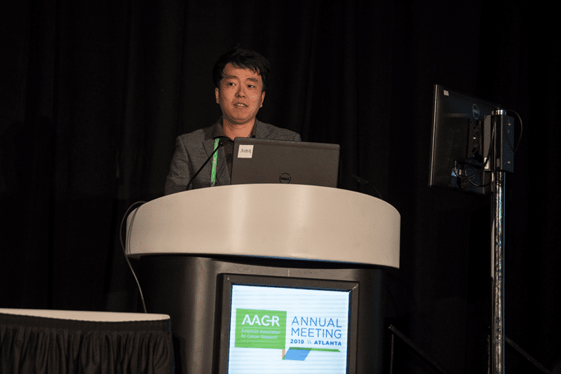 Hyungseok Seo, PhD, of La Jolla Institute, discusses CAR T cells in solid cancers at AACR19