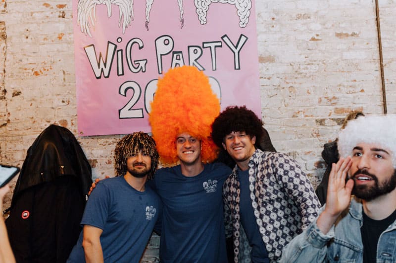 Stephen Murphy, John O’Brien, and Brian Dye at the 2020 Wig Party