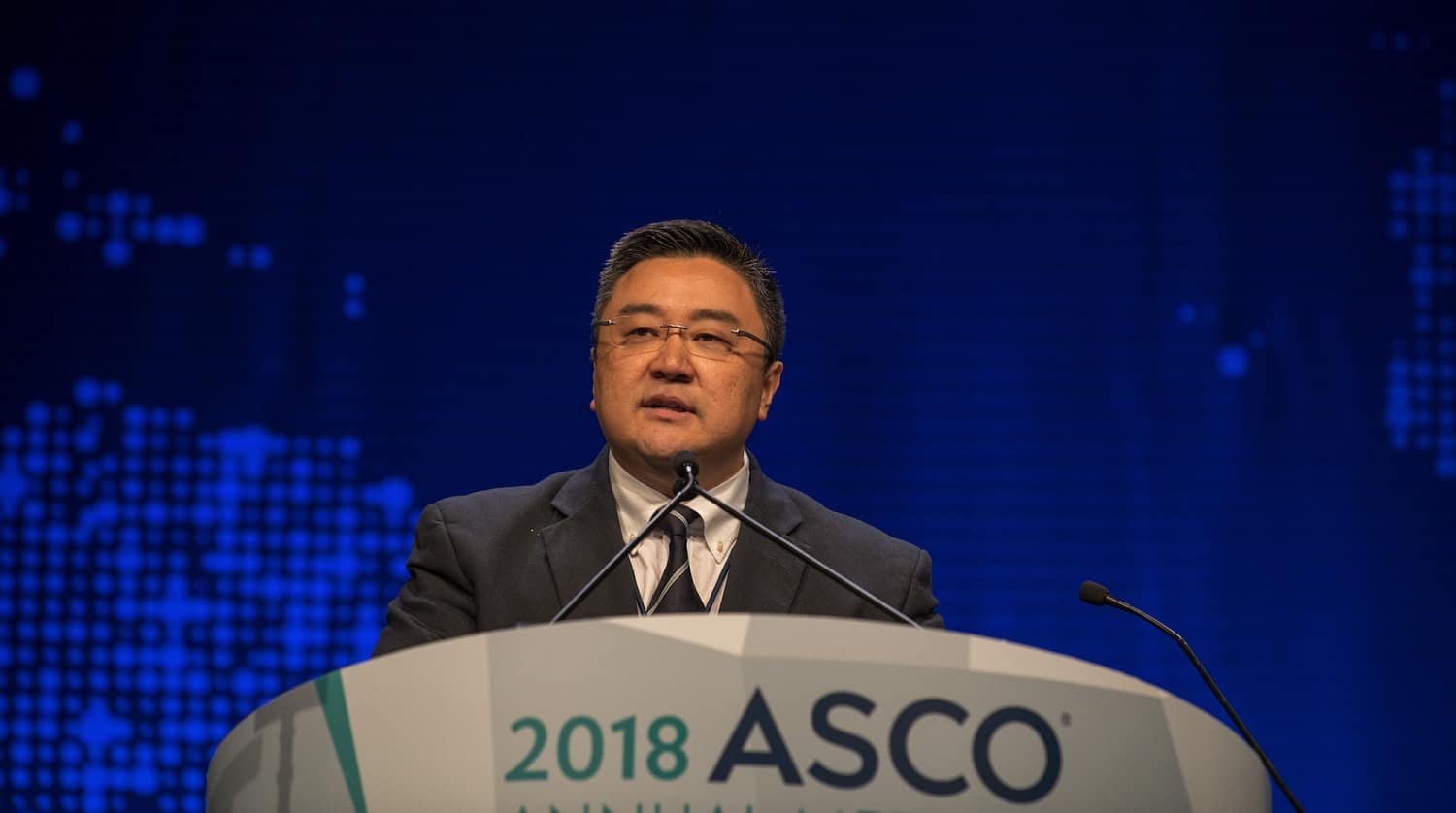 Timothy Yap speaking at ASCO18