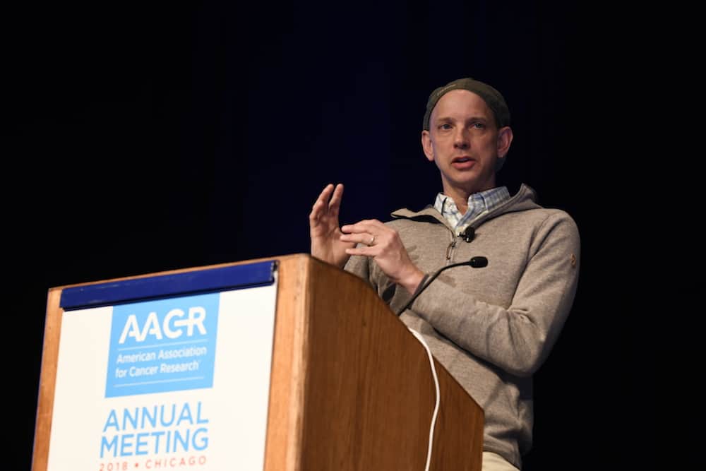 Matthew Krummel, PhD, speaking at AACR18