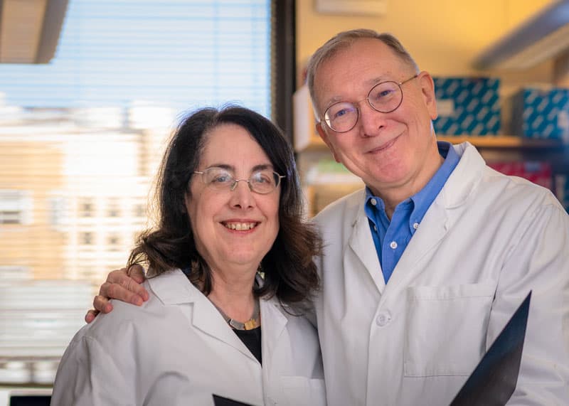 Arlene Sharpe and Gordon Freeman. Photo by Sam Ogden / Dana-Farber