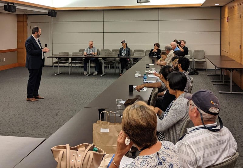 Lung and Esophageal Cancers Breakout Session led by Dr. Justin Gainor. Photo by Sofia Balog