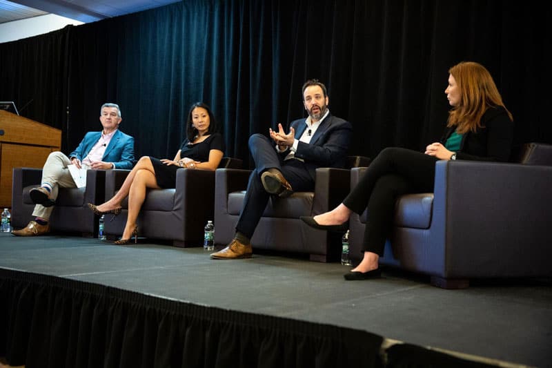 Immunotherapy Research Updates Panel: David Reardon, M.D (moderator), Kimmie Ng, MD, M.P.H., Susanne Baumeister, MD, Justin F. Gainor, MD, and Susanne Baumeister, MD Photo by Adrianne Mathiowetz.