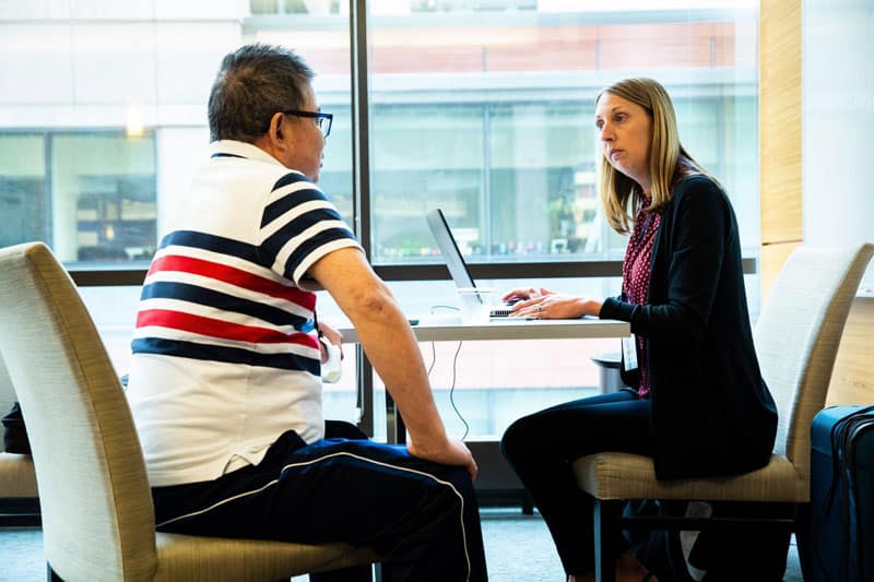 A Clinical Trial Navigator appointment. Photo by Adrianne Mathiowetz.