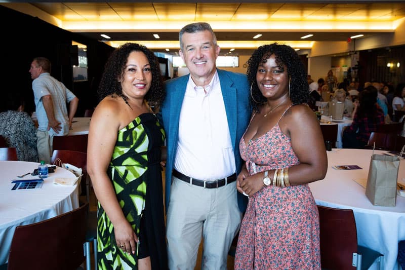 L-R: Ernestina Dos Reis, Dr. David Reardon, and Joycelin Dos Reis. Photo by Adrianne Mathiowetz.