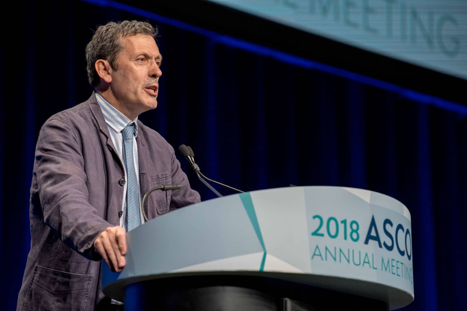 Luis Paz-Ares speaking at ASCO18