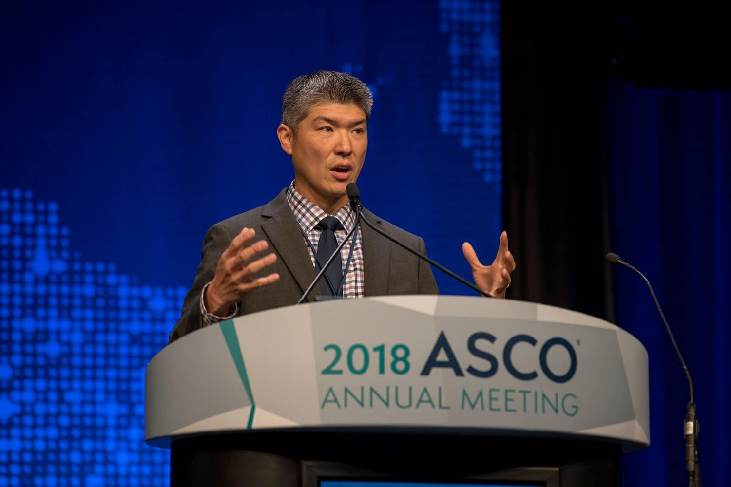 Stephen Shiao speaking at ASCO18