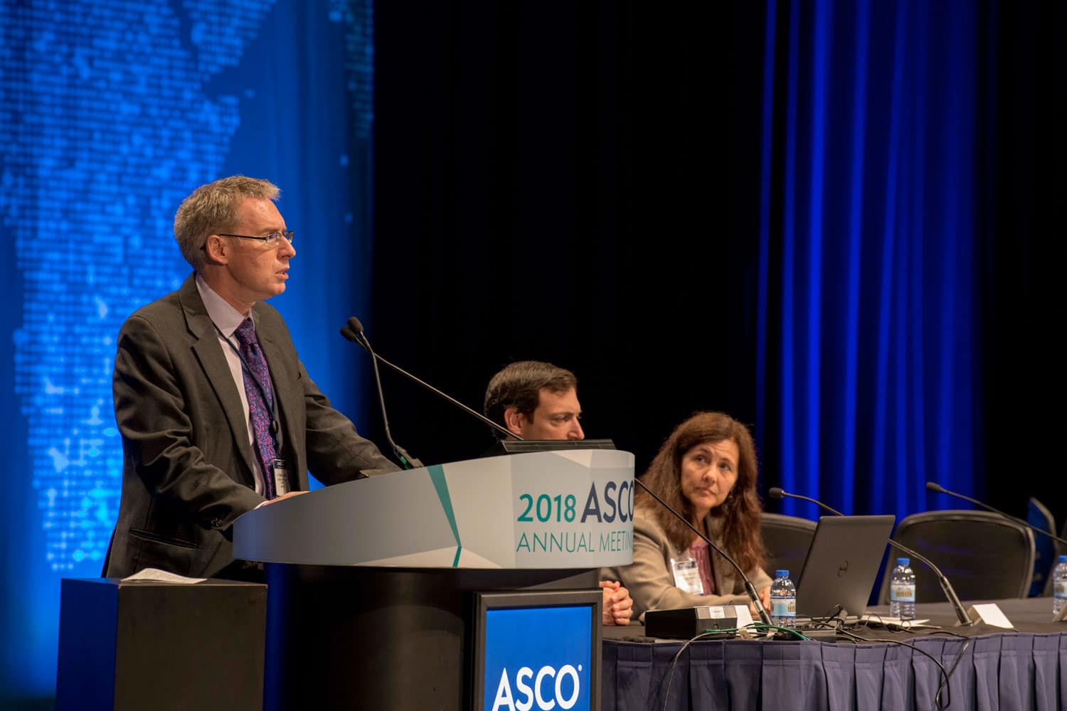 D. Ross Camidge speaking at ASCO18