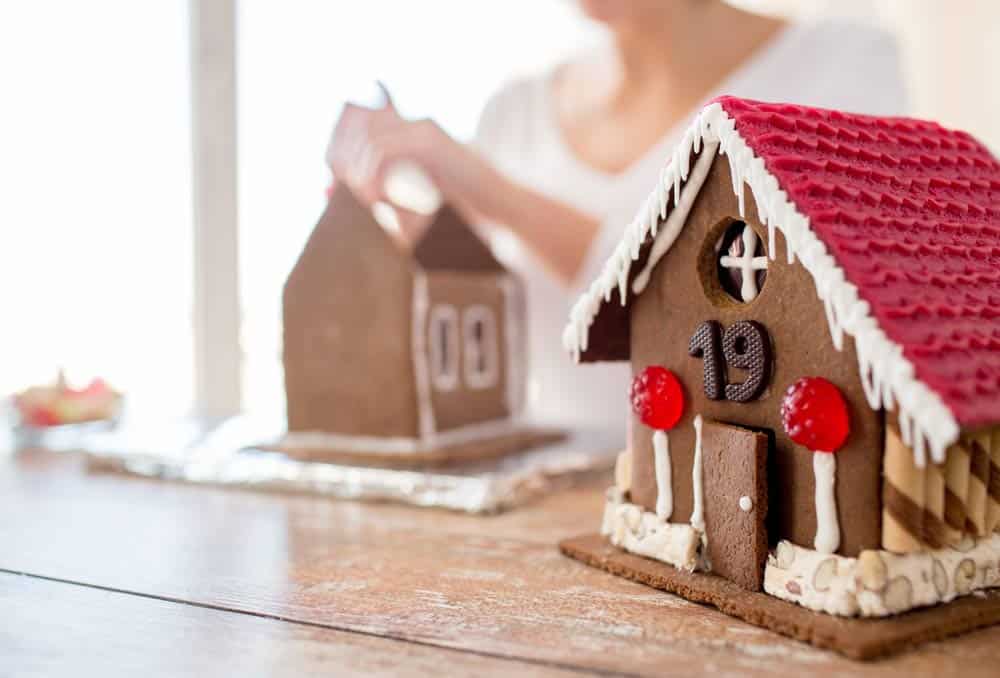 Gingerbread House making via Shutterstock