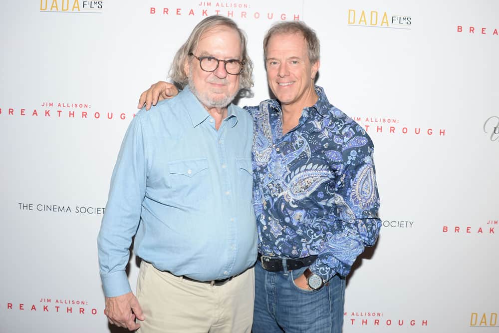 Dr. Jim Allison and director Bill Haney at the premiere of "Jim Allison: Breakthrough" hosted by Dada Films with The Cinema Society in New York City. Photo by Paul Bruinooge/PMC. Courtesy of Uncommon Productions.