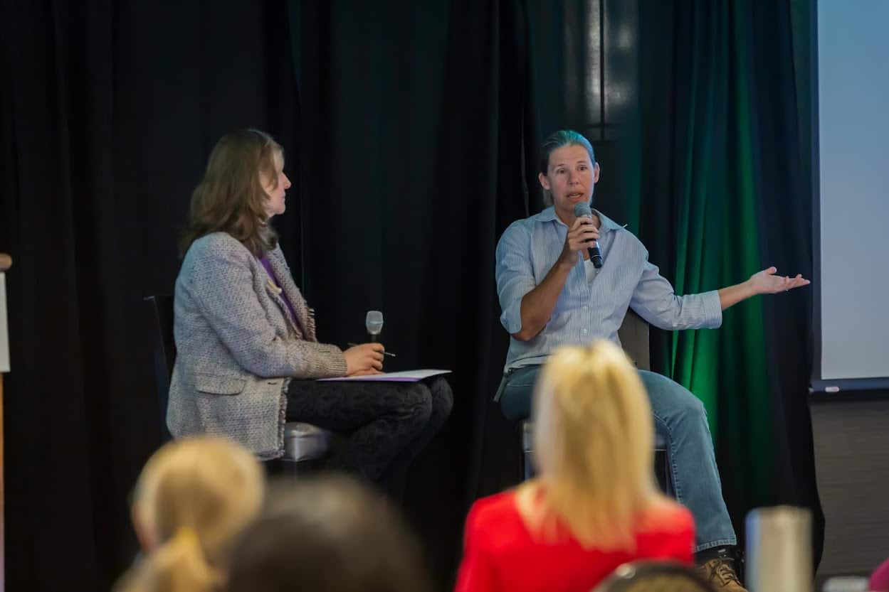 Judy Perkins in conversation with Mary Stober Murray, MBA,at the 6th Annual Patients As Partners U.S. Conference