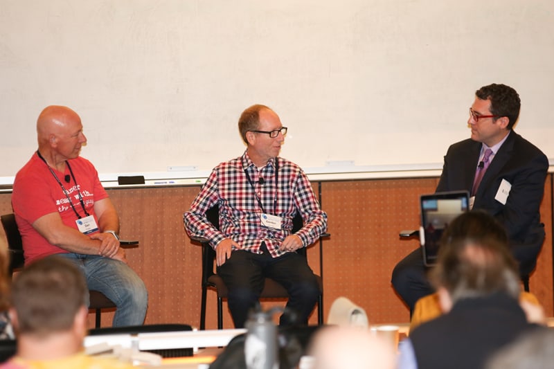Patient Perspectives Panel: Dan Engel, Gordon Levine, and Brian Brian (moderator) at the CRI Immunotherapy Patient Summit in San Diego 2019