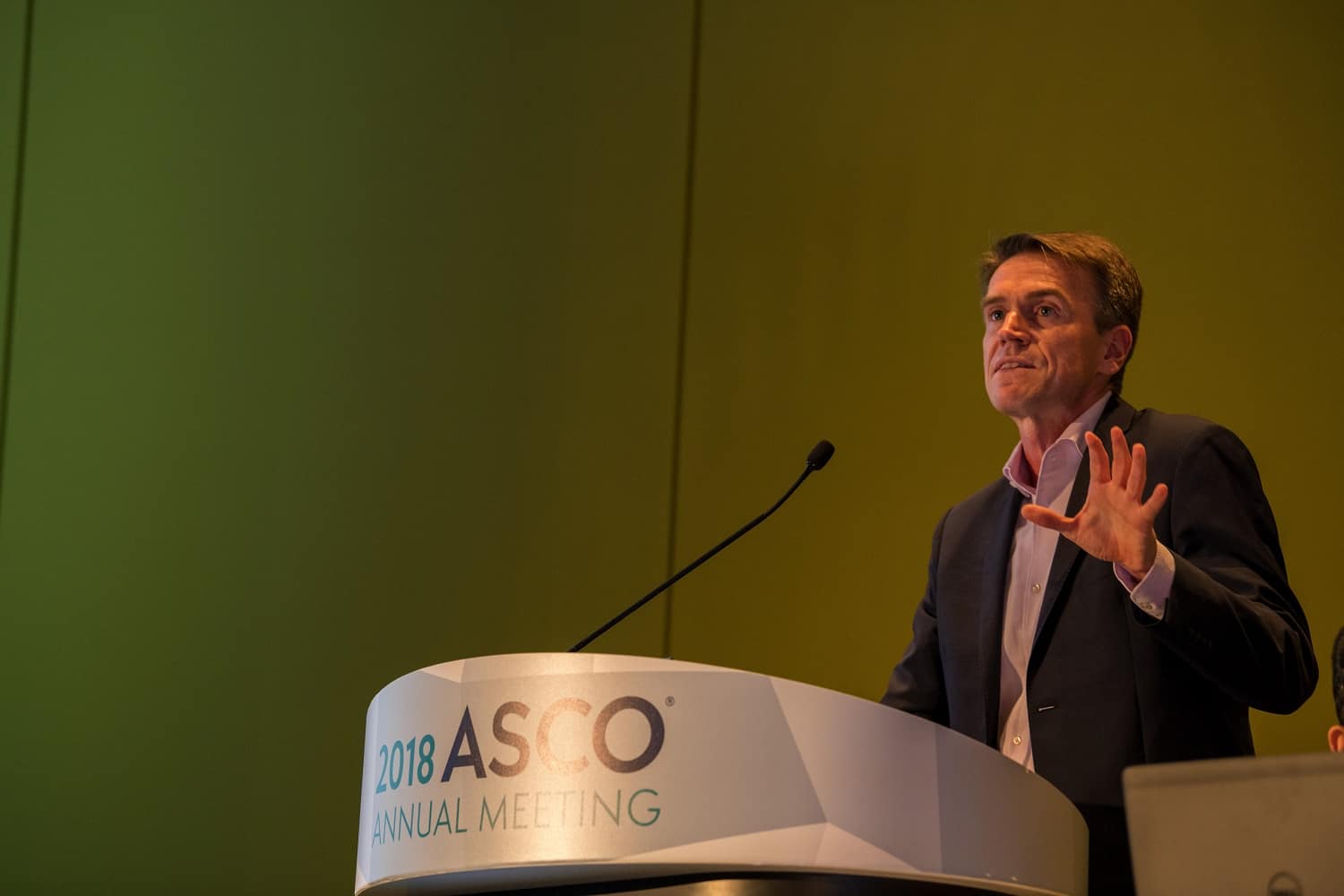 Wolfgang Wick speaking at ASCO18