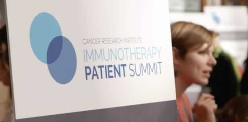 Immunotherapy patient summit sign