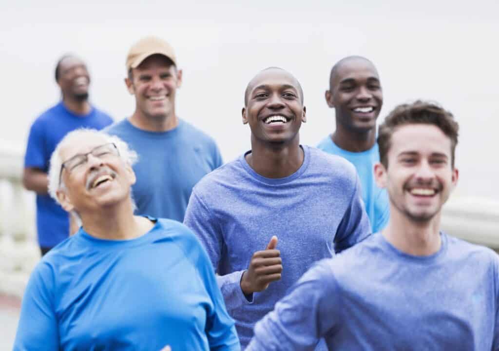 A group of smiling runners