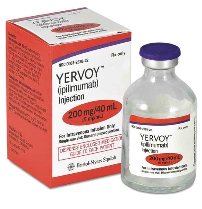 Yervoy box of medication