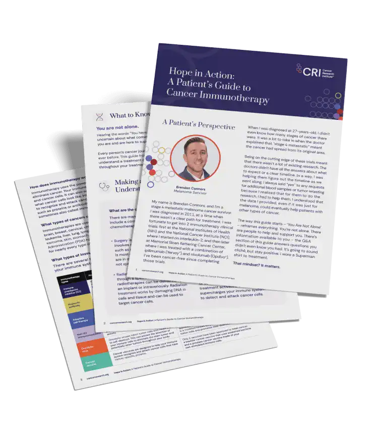 A Patient’s Guide to Cancer Immunotherapy cover