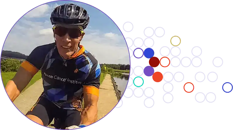 Tom Vibert riding bike